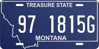 MT license plate 971815G
