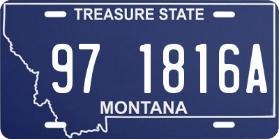 MT license plate 971816A