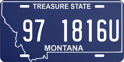 MT license plate 971816U