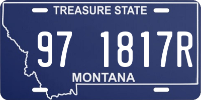 MT license plate 971817R