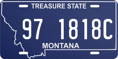 MT license plate 971818C