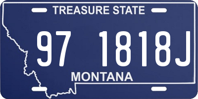 MT license plate 971818J