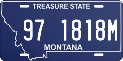 MT license plate 971818M