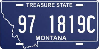 MT license plate 971819C