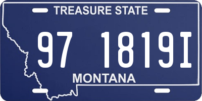 MT license plate 971819I
