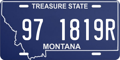 MT license plate 971819R