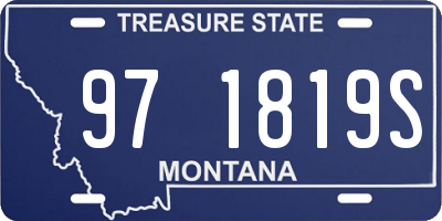MT license plate 971819S