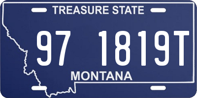 MT license plate 971819T