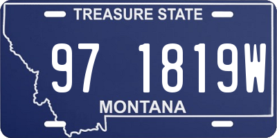 MT license plate 971819W