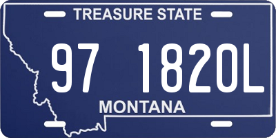 MT license plate 971820L