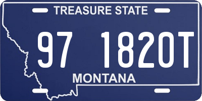 MT license plate 971820T