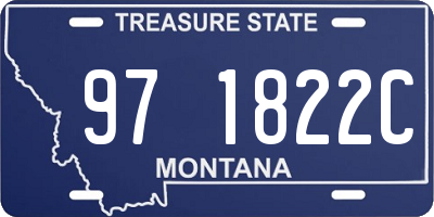 MT license plate 971822C