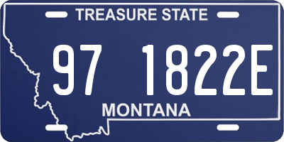 MT license plate 971822E