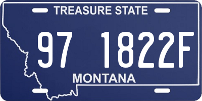 MT license plate 971822F