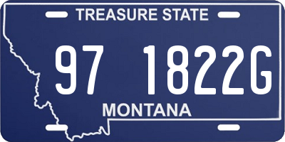 MT license plate 971822G