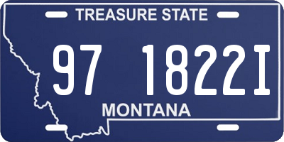 MT license plate 971822I