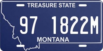 MT license plate 971822M