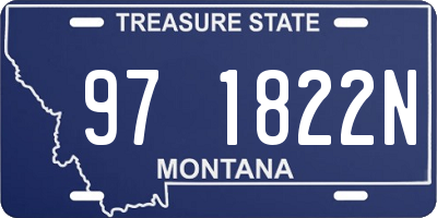 MT license plate 971822N