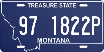 MT license plate 971822P