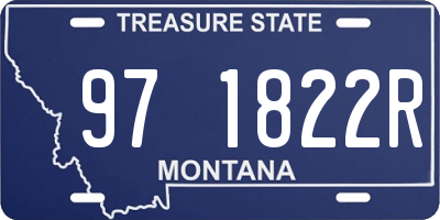 MT license plate 971822R