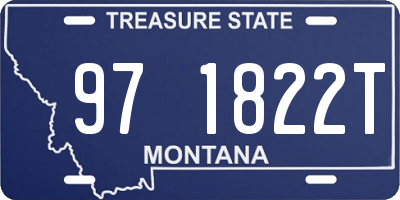 MT license plate 971822T