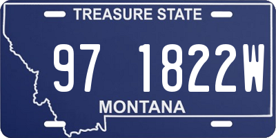 MT license plate 971822W