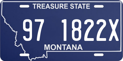 MT license plate 971822X