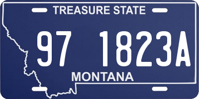 MT license plate 971823A