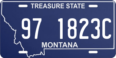 MT license plate 971823C