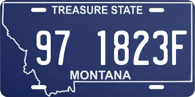 MT license plate 971823F