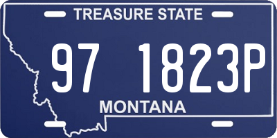 MT license plate 971823P