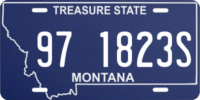 MT license plate 971823S