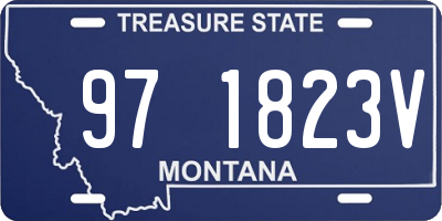 MT license plate 971823V
