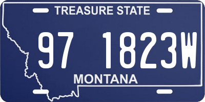 MT license plate 971823W
