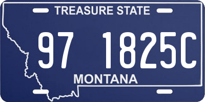 MT license plate 971825C