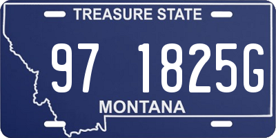 MT license plate 971825G