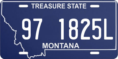 MT license plate 971825L