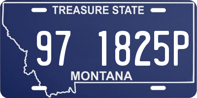 MT license plate 971825P