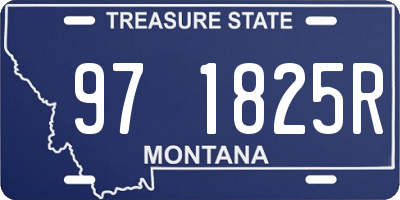 MT license plate 971825R