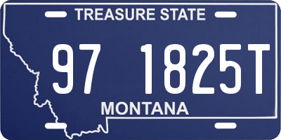 MT license plate 971825T