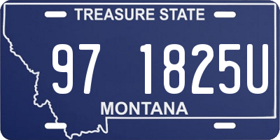 MT license plate 971825U