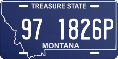 MT license plate 971826P