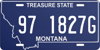 MT license plate 971827G