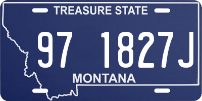 MT license plate 971827J