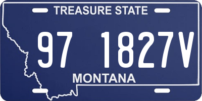 MT license plate 971827V