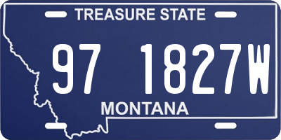 MT license plate 971827W