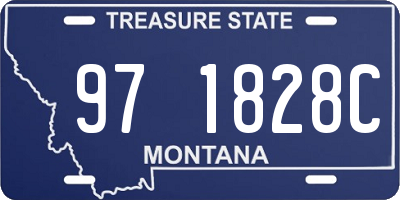 MT license plate 971828C