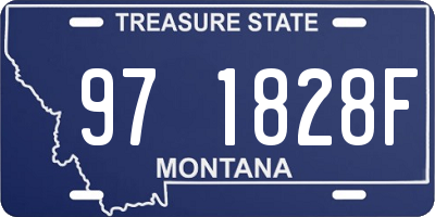MT license plate 971828F