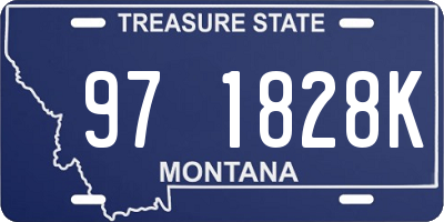MT license plate 971828K