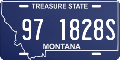 MT license plate 971828S